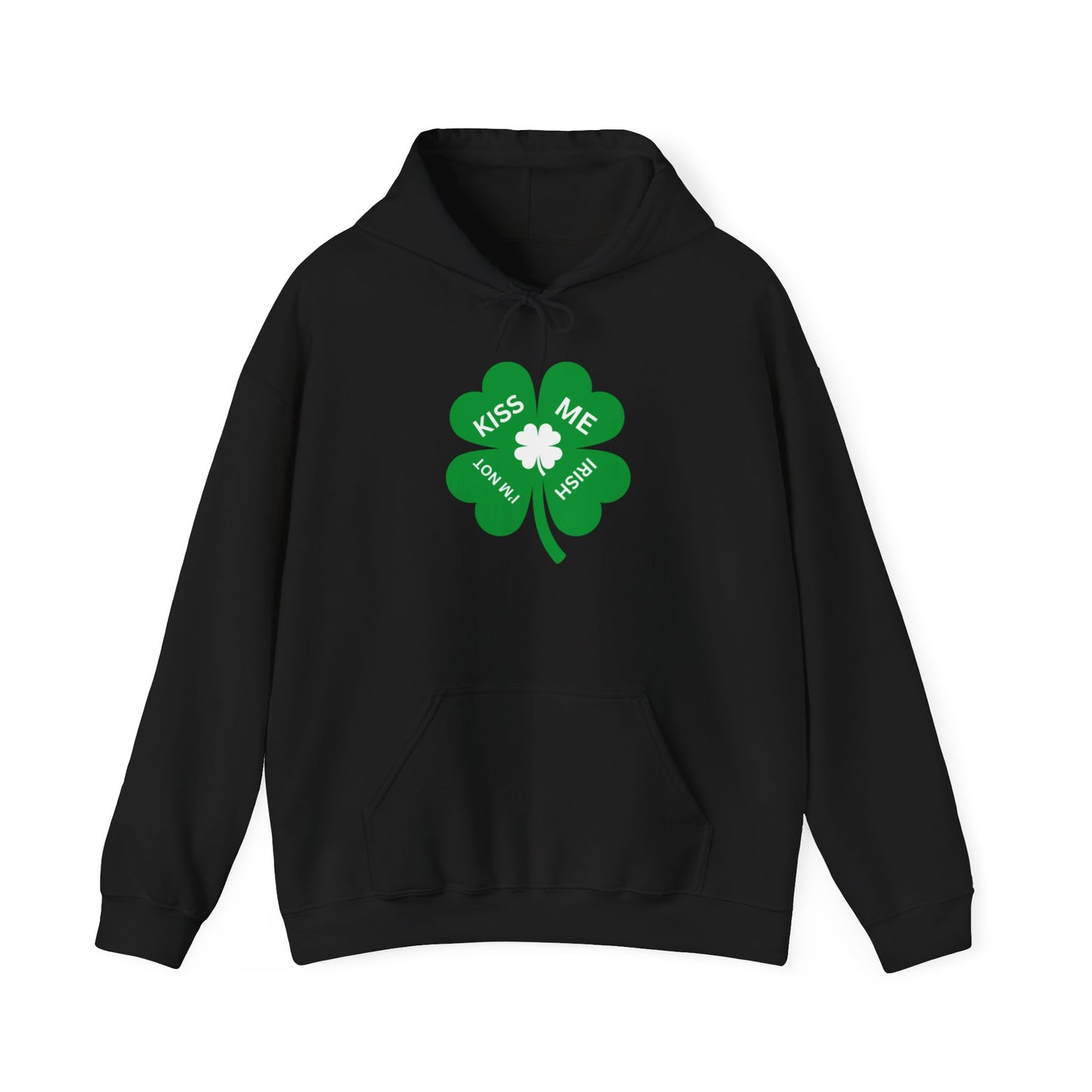 Kiss Me I'm Irish Hoodie, St. Patrick's Day Apparel, Unisex Sweatshirt, Shamrock Gift, Holiday Clothing, Irish Pride