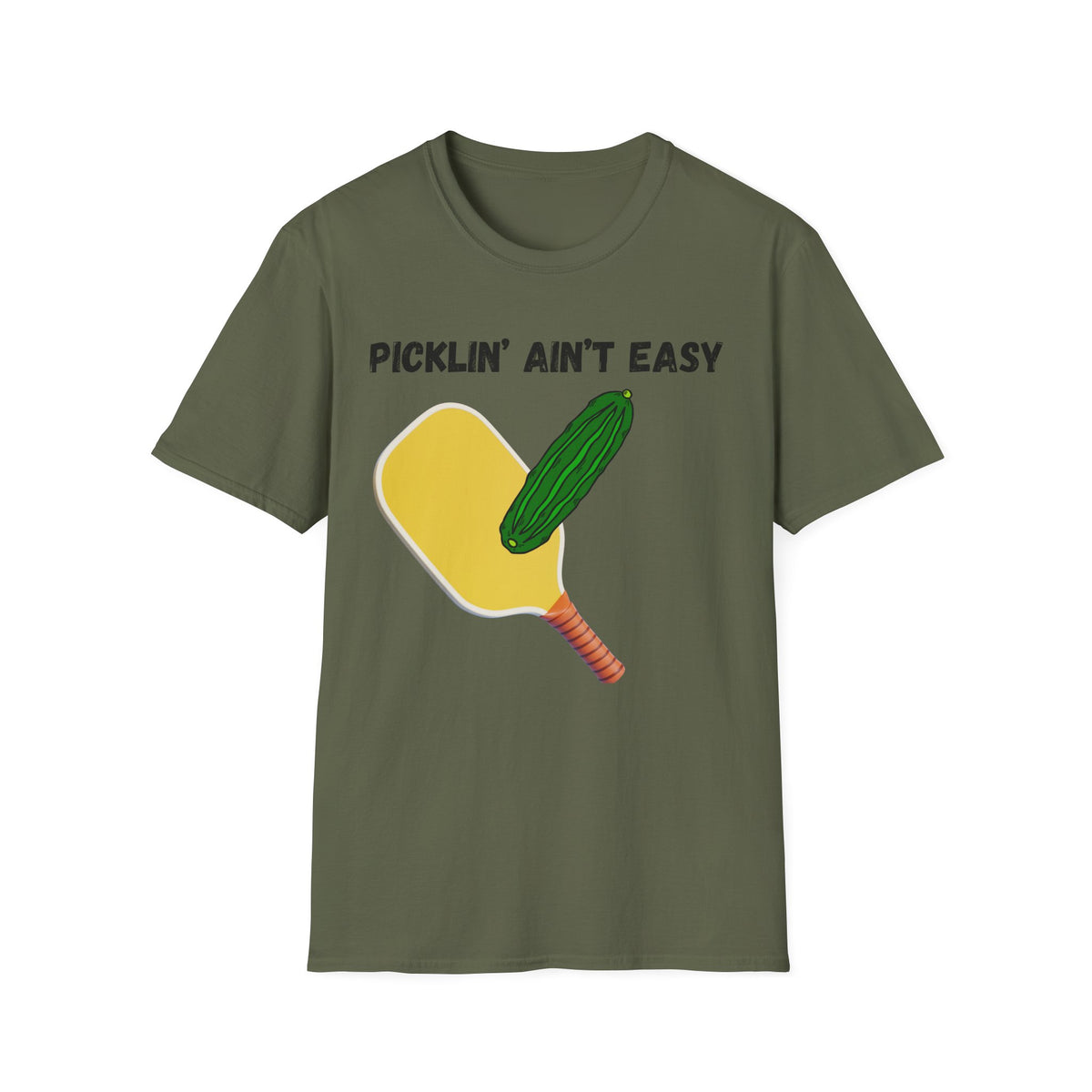 Picklin' Ain't Easy Pickleball Paddle T-Shirt | Funny Pickleball Shirt