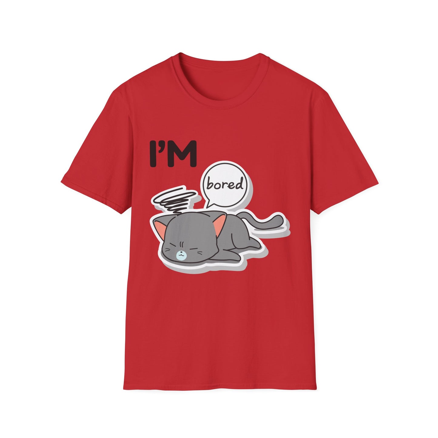 I'm Bored Sleeping Cat T-Shirt | Cute Kawaii Cat Illustration