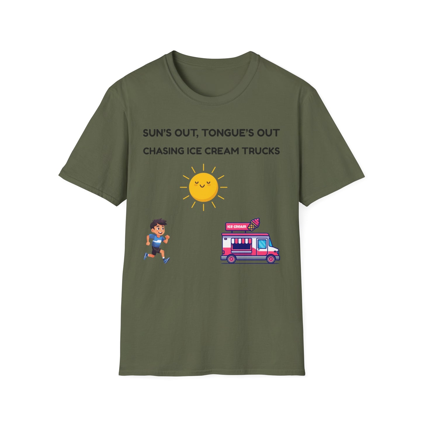 Suns Out Tongues Out Ice Cream TShirt, Summer Fun Shirt, Kids Ice Cream Truck Tee, Playful Unisex TShirt, Ice Cream Lover Gift