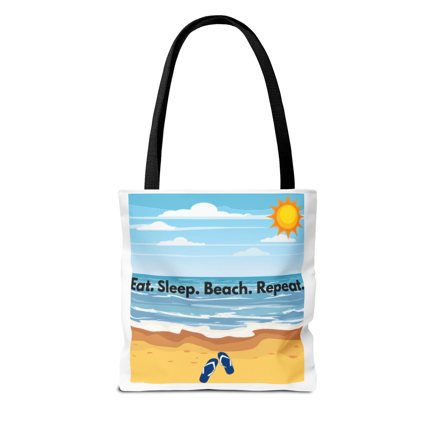 Beach Vibes Tote Bag - Eat Sleep Beach Repeat, Summer Bag, Vacation Essentials, Eco-friendly Tote, Beach Gift