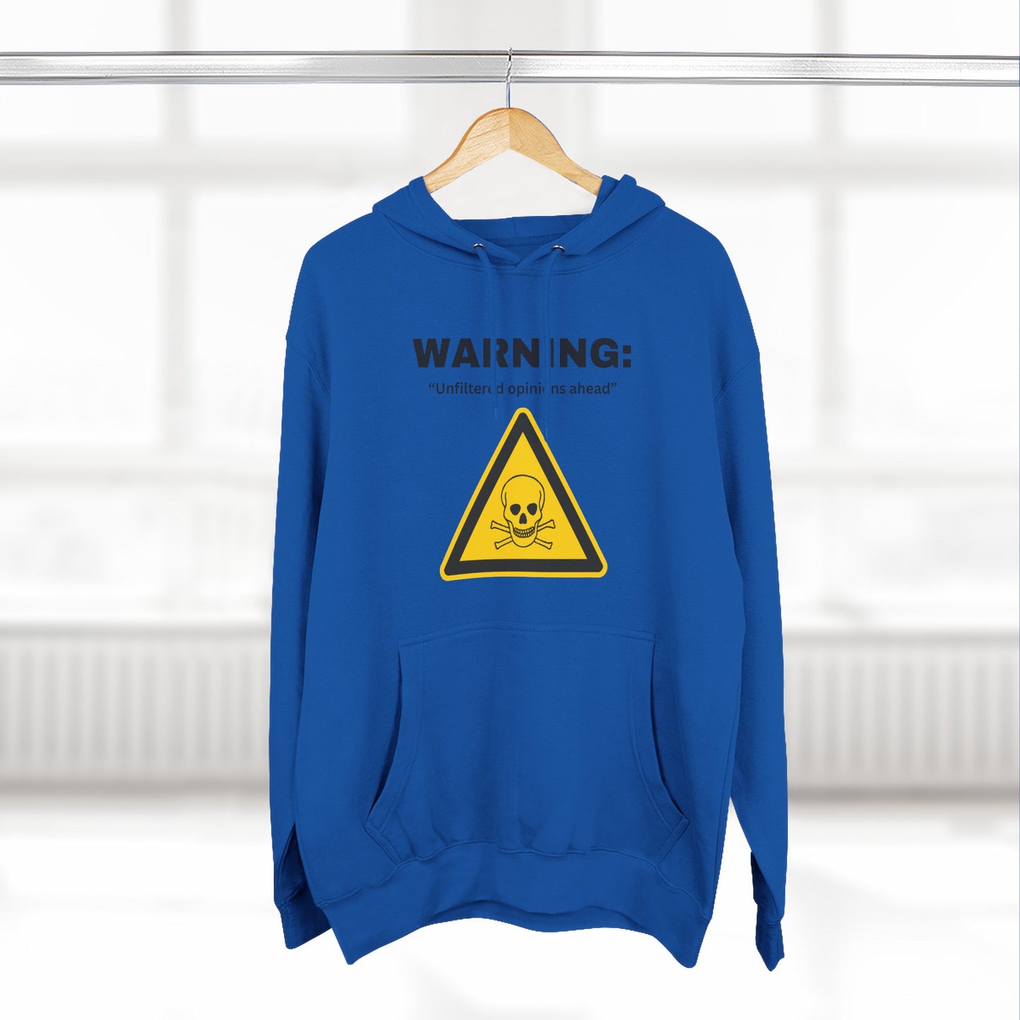Warning Toxic Chemical Skull Triangle Hoodie | Hazard Symbol Graphic