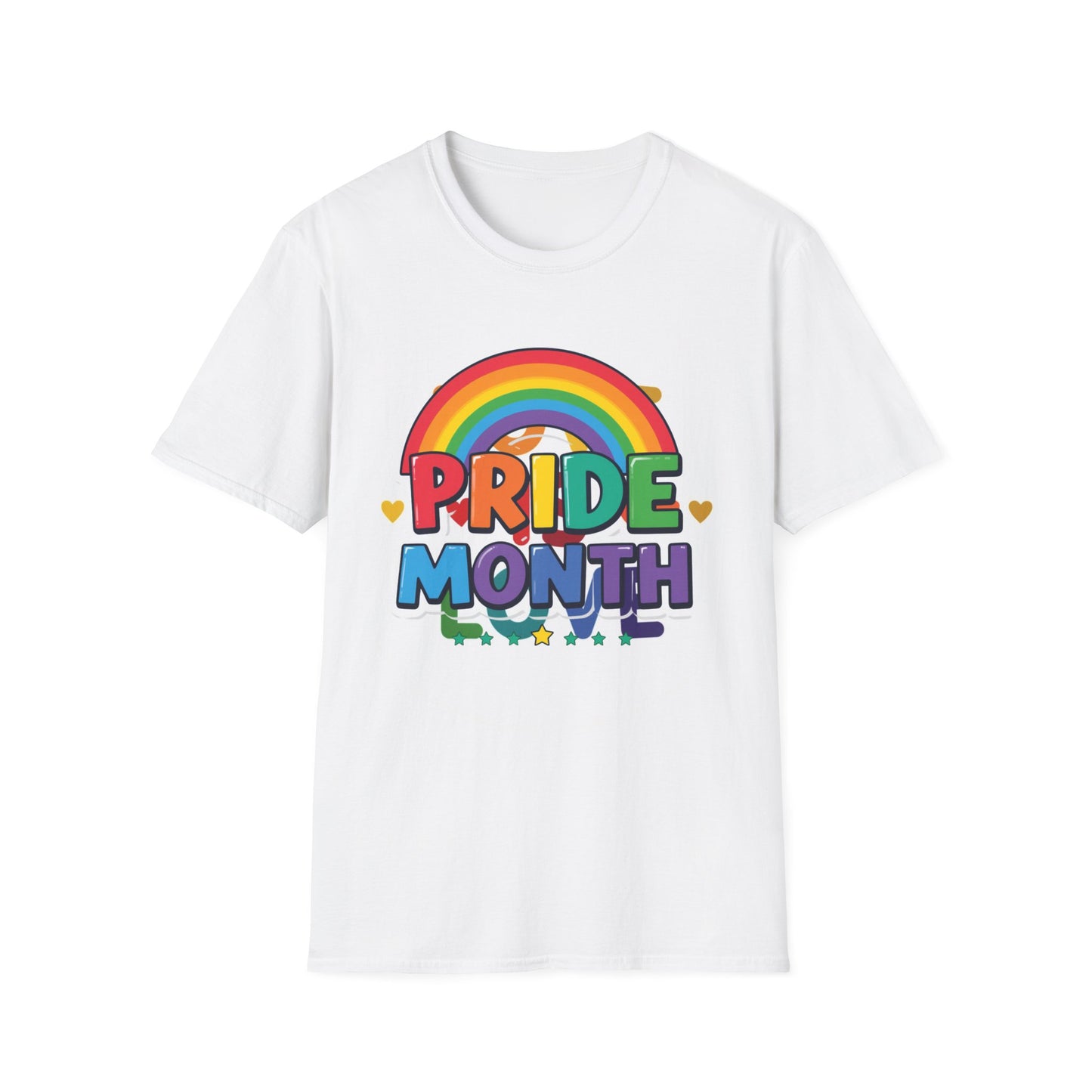 Pride Month rainbow design T-Shirt | LGBTQ colorful lettering