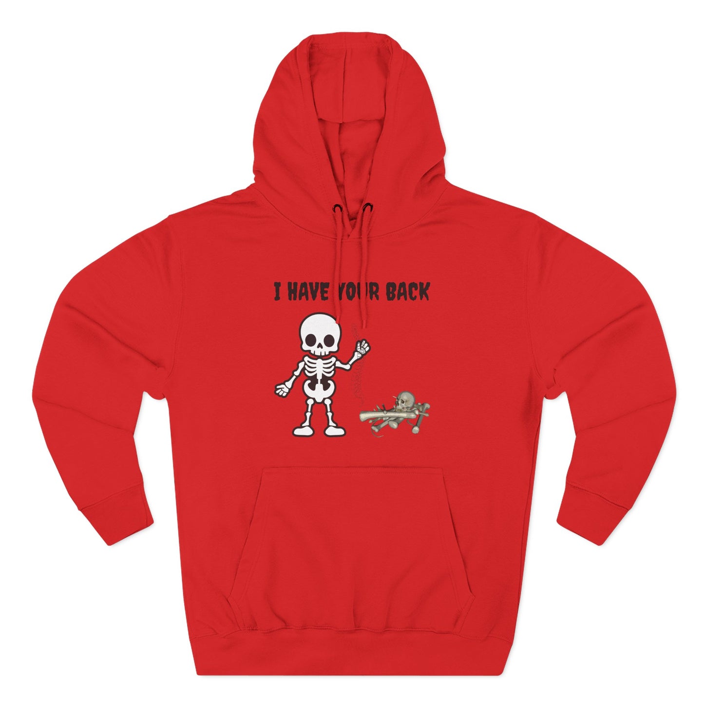 Skeleton Support Fleece Hoodie, Funny Sweatshirt, Unique Gift for Halloween, Cozy Fall Wear, Unisex Hoodie