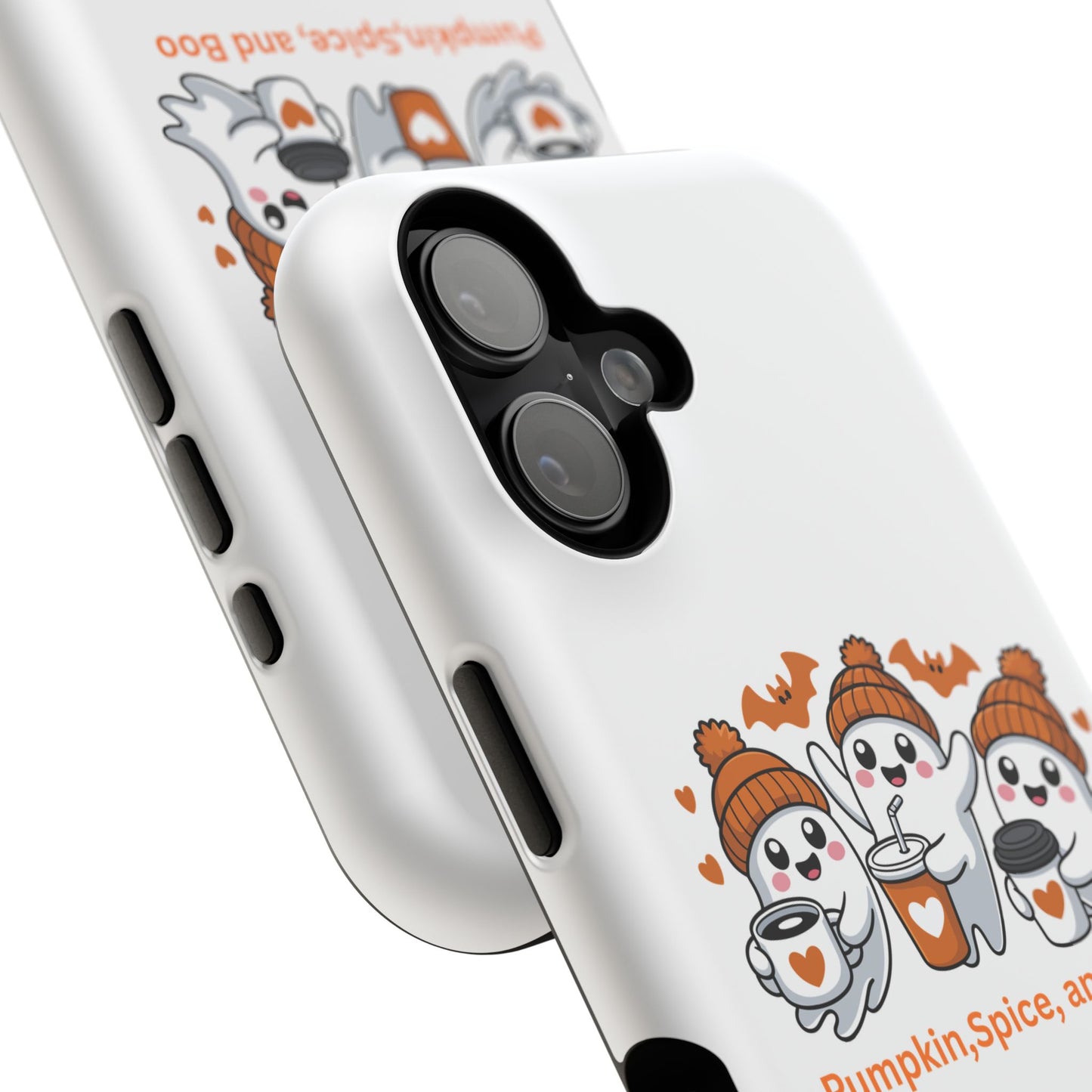 Cute Fall Ghosts Phone Case, Pumpkin Spice and Boo Cell Phone Cover, Halloween Accessory, Unique Gift for Spooky Season, Fall Decor
