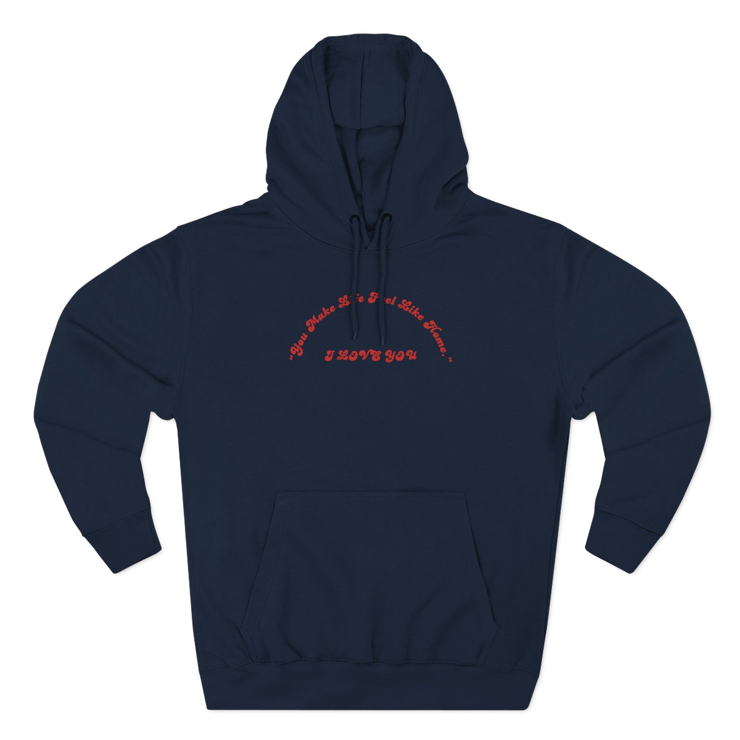 Minimalist White Hoodie with Red Script – 'I Hope You' Comfort Pullover