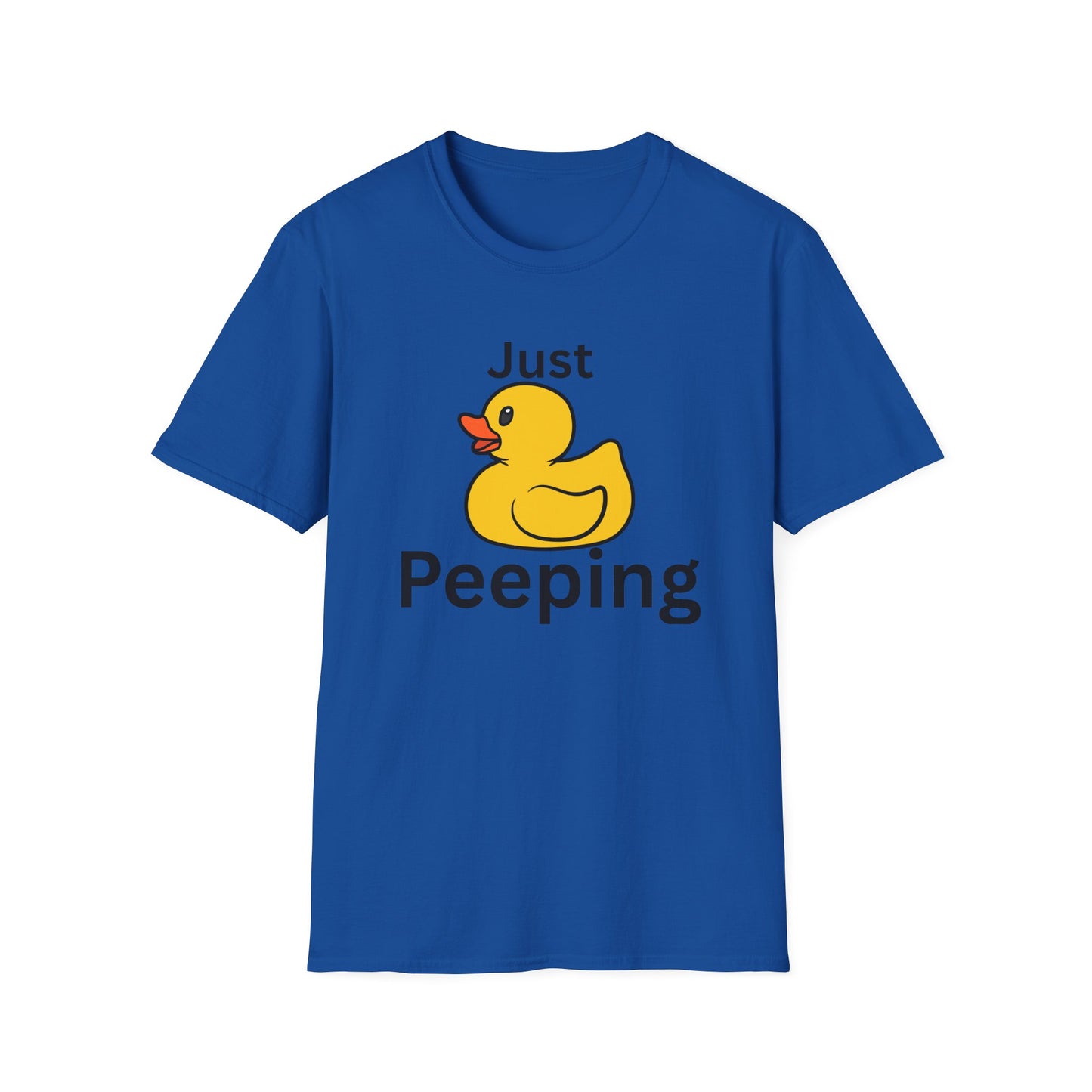 Just Peeping Duck T-Shirt, Fun Graphic Tee, Gift for Duck Lovers, Casual Apparel, Cute Gift for Birthdays