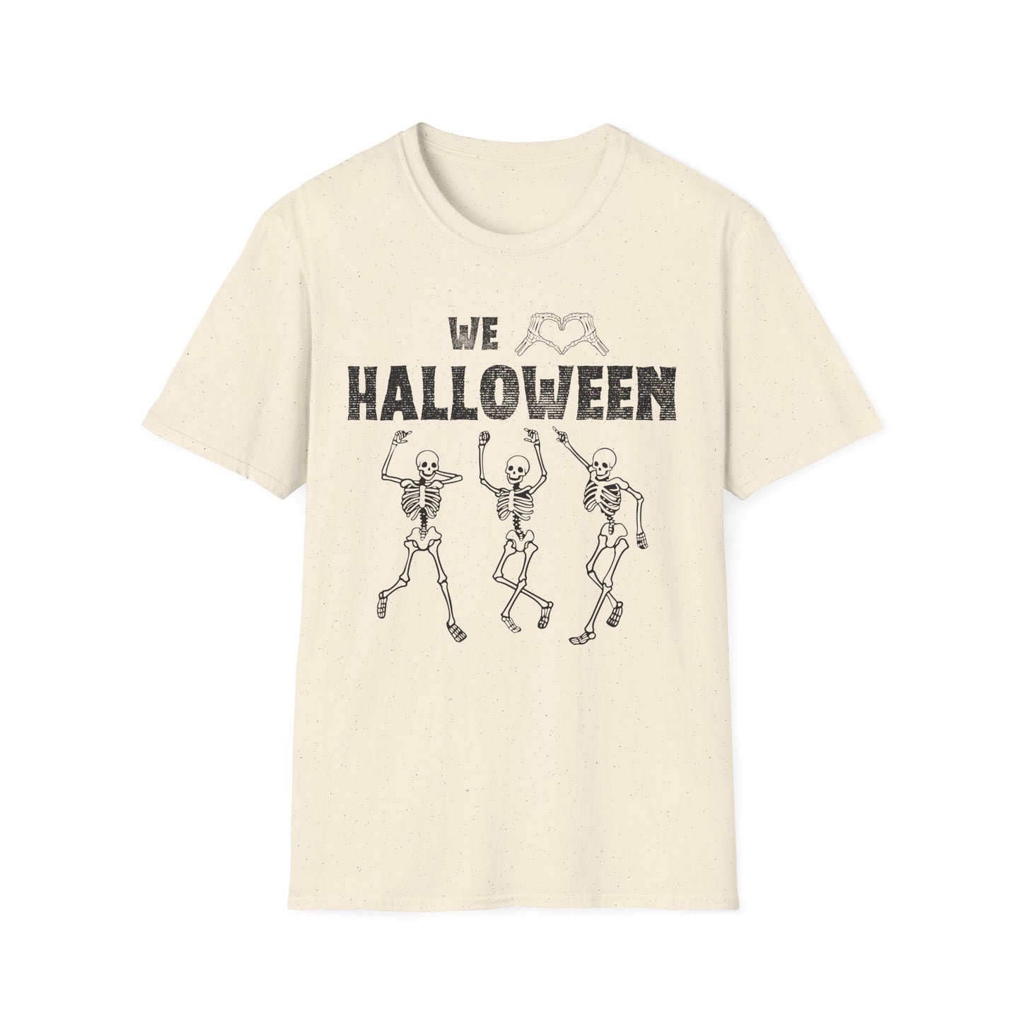 Halloween Skeleton Unisex T-Shirt, Softstyle Tee, Seasonal Shirt, Spooky Apparel, Halloween Gift Idea, All Ages Celebration Wear