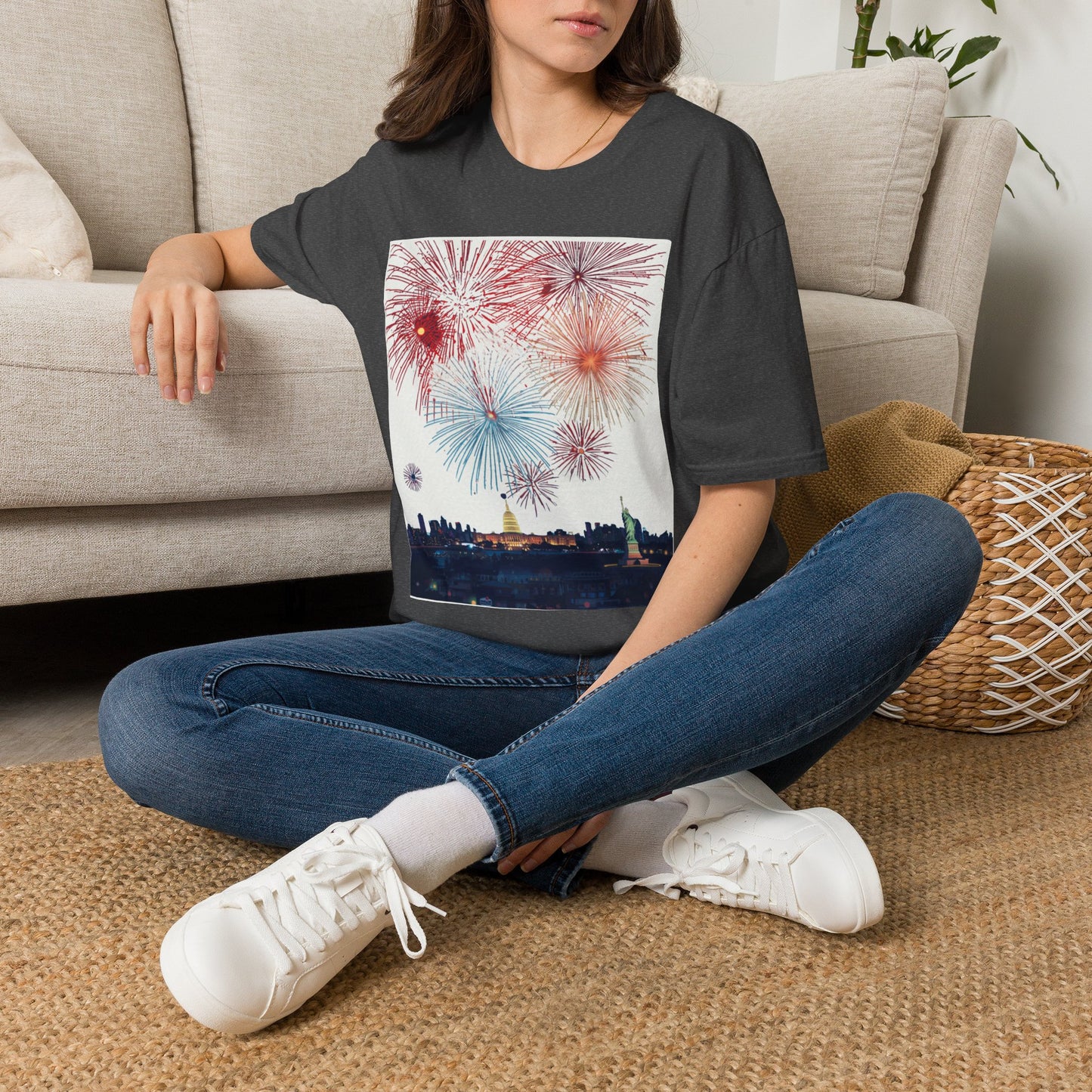 Fireworks Burst T-Shirt | Patriotic Sparkler Celebration Tee
