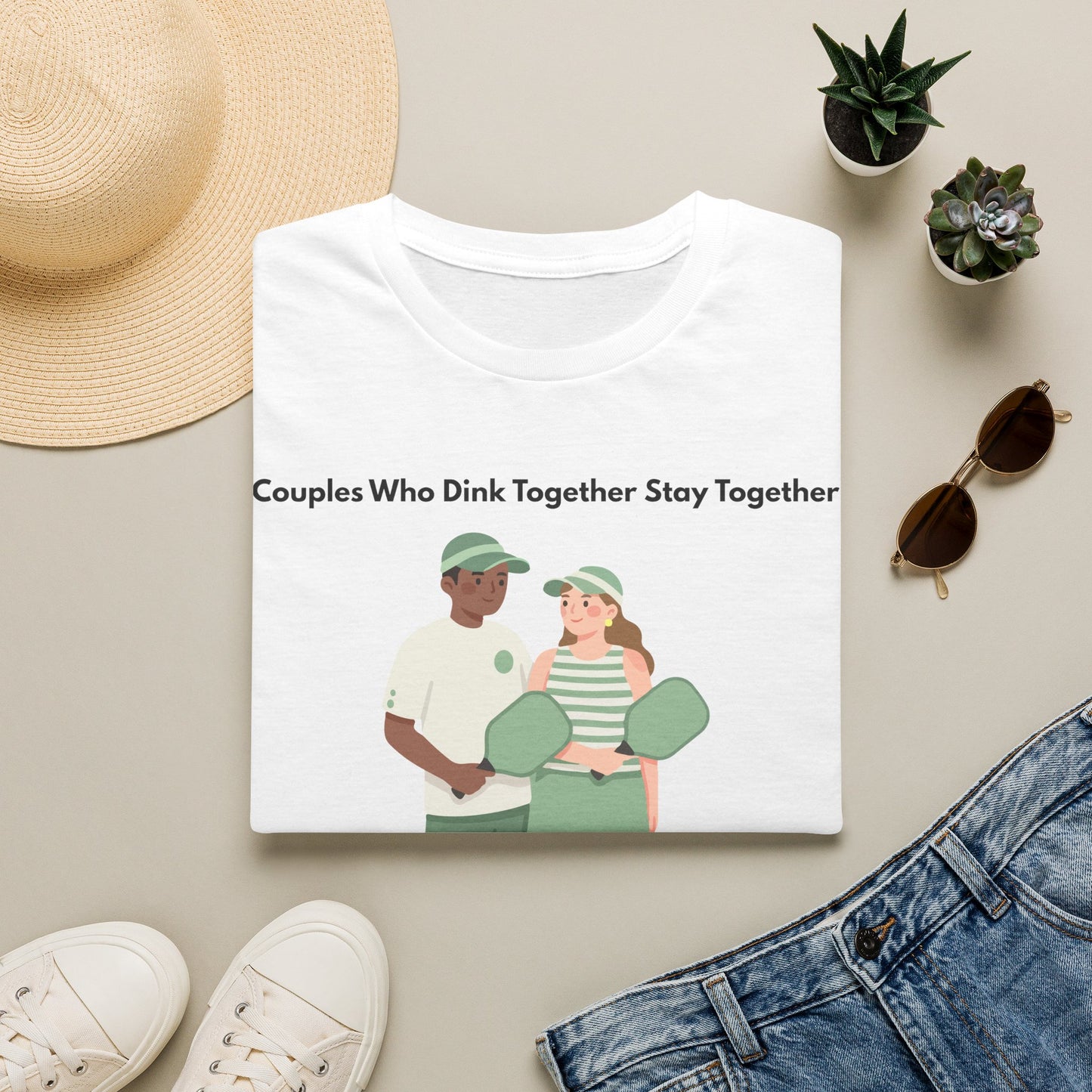 Couples Who Drink Together Stay Together T-Shirt | Matching Couple Illustration