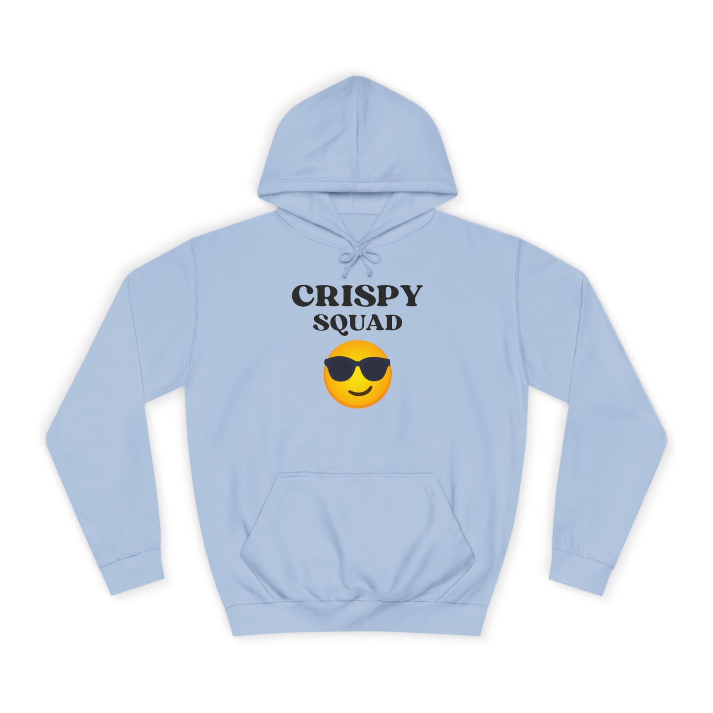 Crispy Squad Unisex College Hoodie, Funny Hoodie for Students, Casual Sweatshirt, Gift for College Friends, Fall Apparel