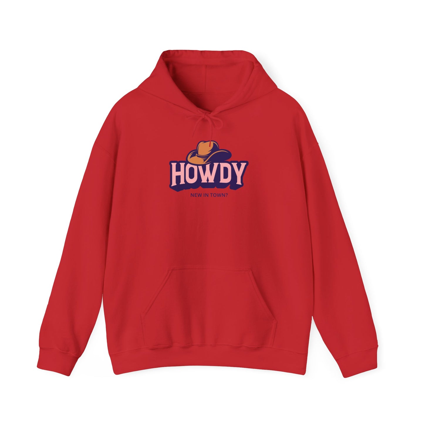 Howdy Cowboy graphic Hoodie | Western hat illustration, retro script
