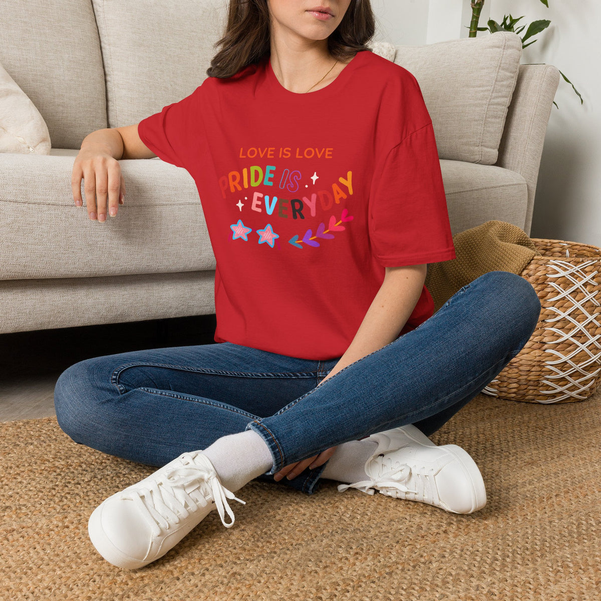 Love Is Love Pride Is Everyday T-Shirt | Rainbow Typography