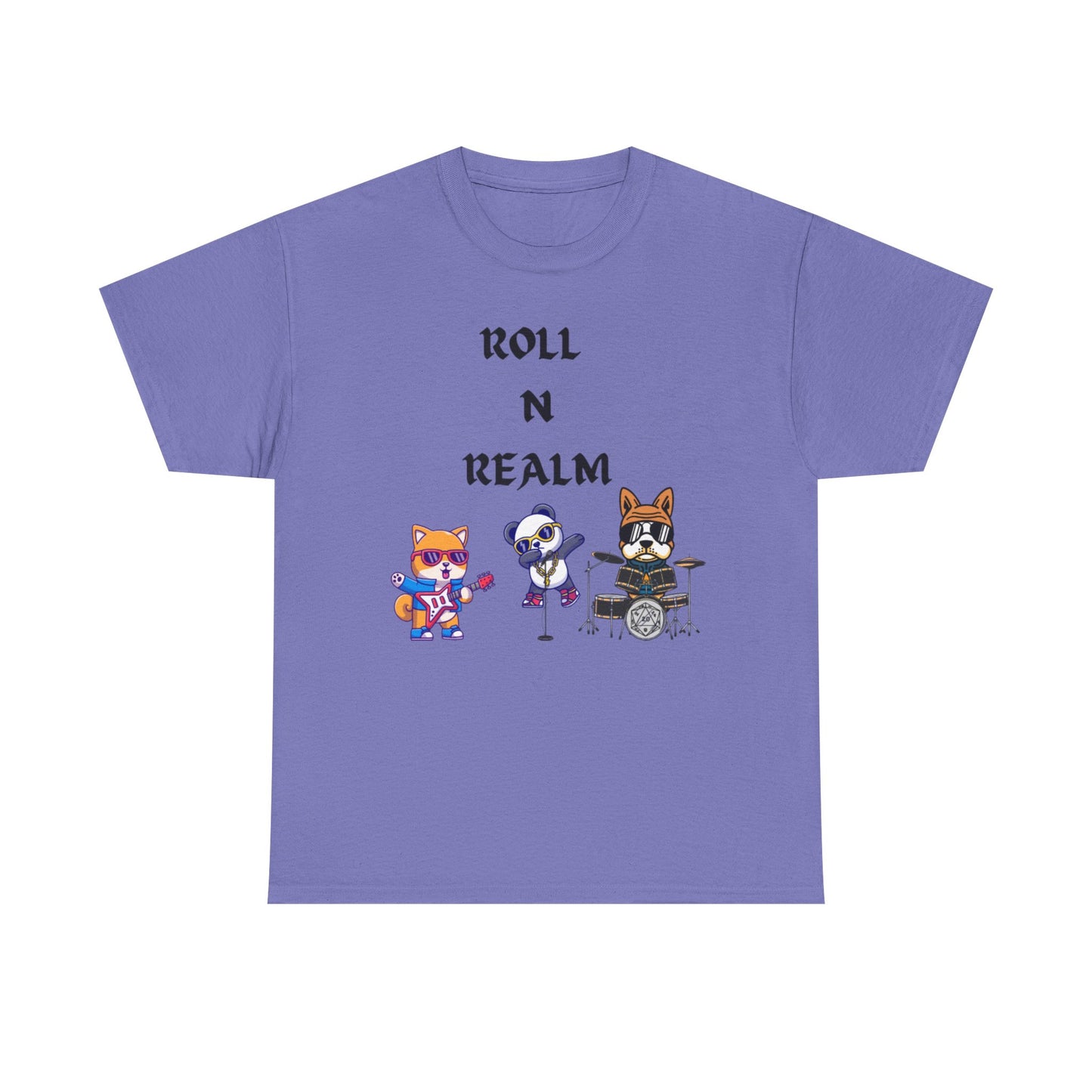 Music-Themed Unisex Heavy Cotton Tee - "Roll N Realm"