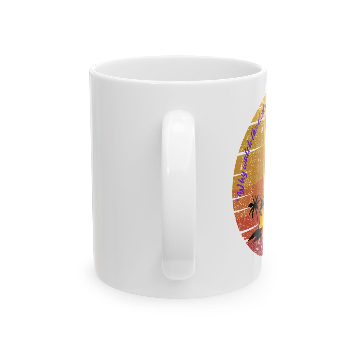 Sunset Vibes Ceramic Mug - Beach Lover's Gift, Coffee Mug, Tropical Decor, Summer Drinkware, Relaxation Mug