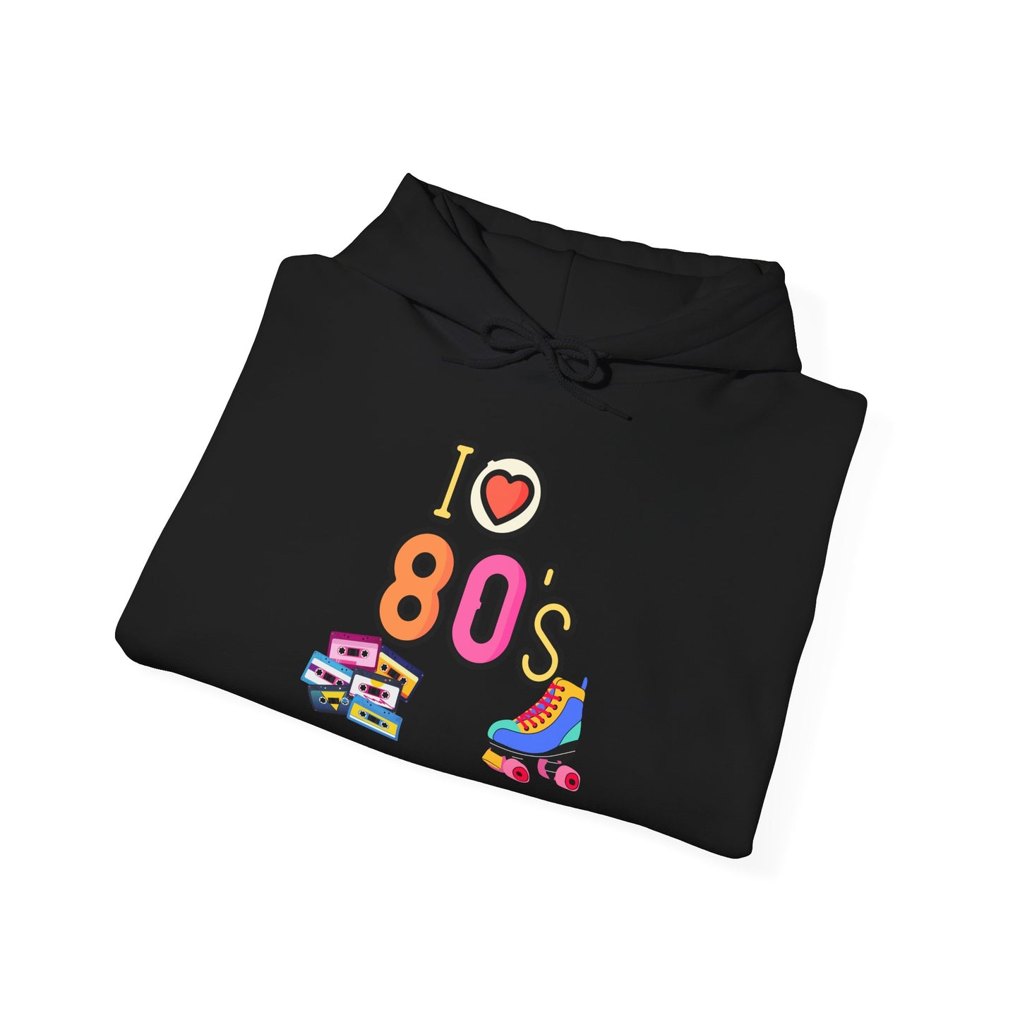 I Love 80s Roller Skate Hoodie | Retro 80s Neon Graphic