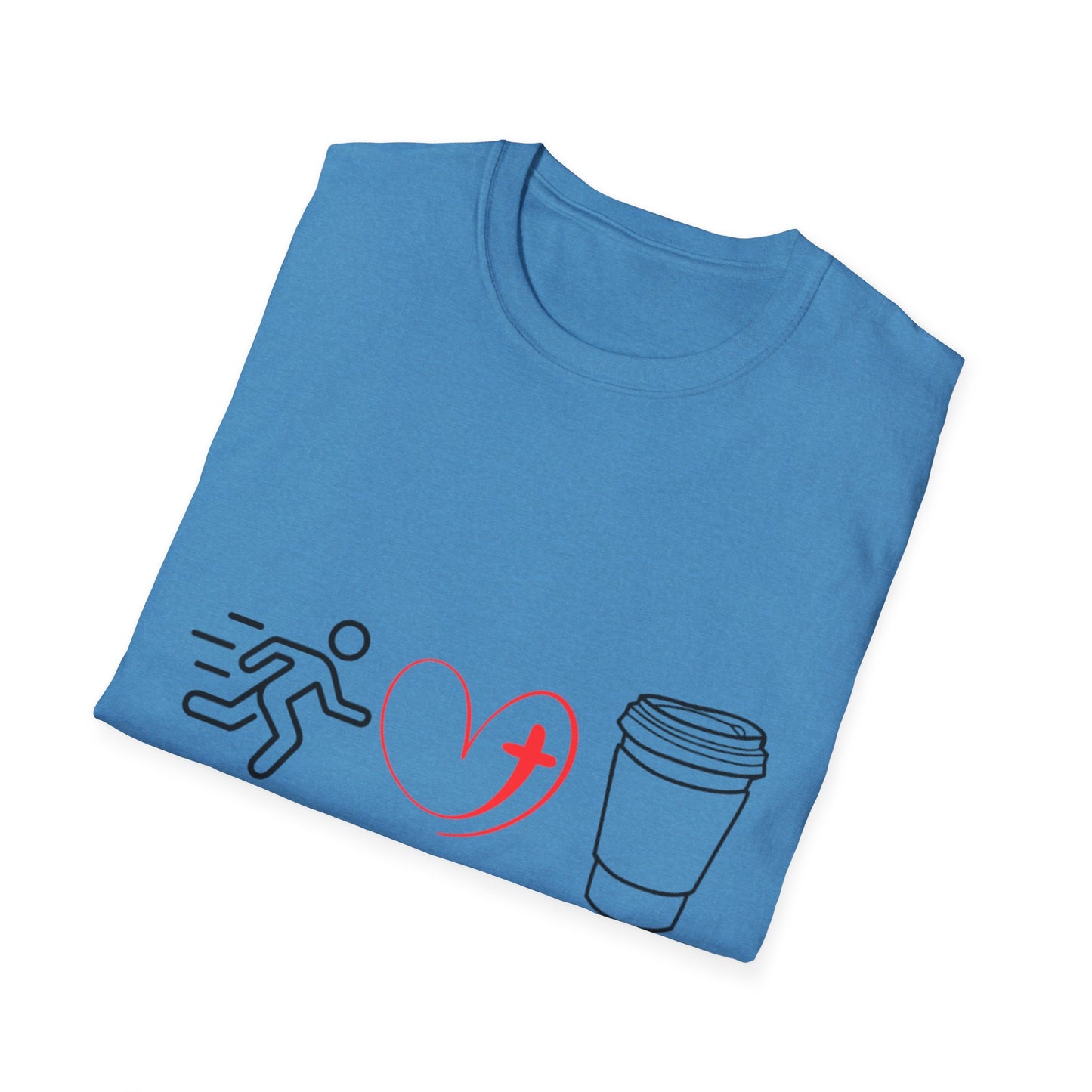 Running Faith Caffeine T-Shirt, Motivational Fitness Tee, Gift for Runners, Christian Apparel, Inspirational Workouts