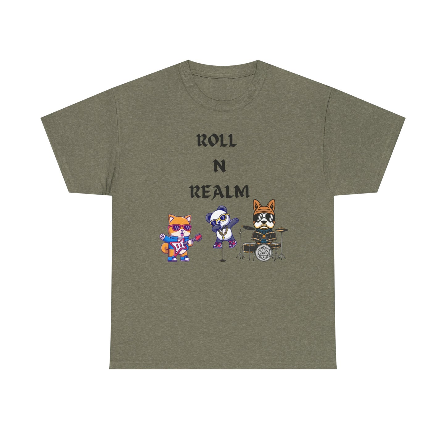 Music-Themed Unisex Heavy Cotton Tee - "Roll N Realm"