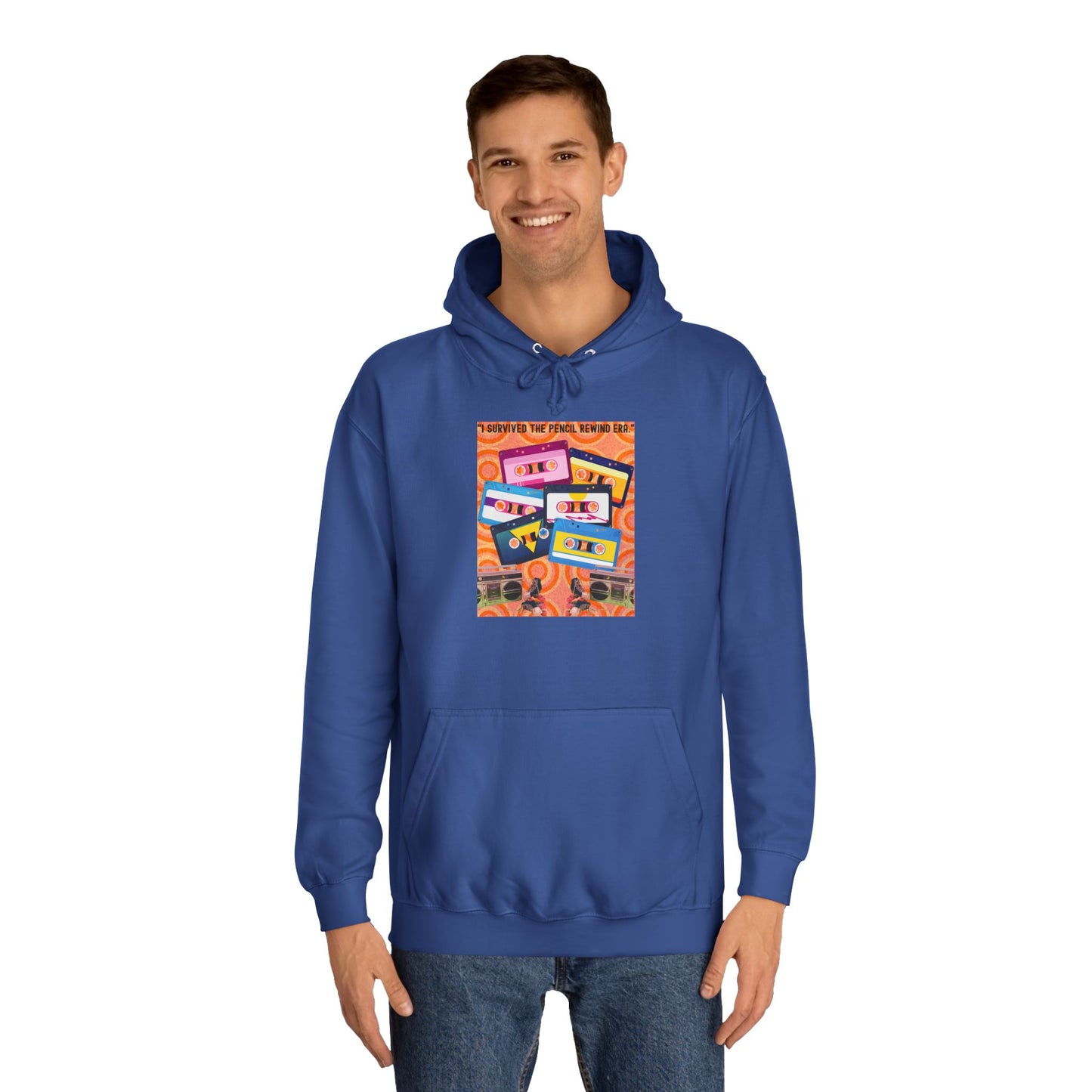 Colorful Retro College Hoodie, Unisex College Sweatshirt, Graphic Hoodie for Students, Cozy Casual Wear, Gift for College Students