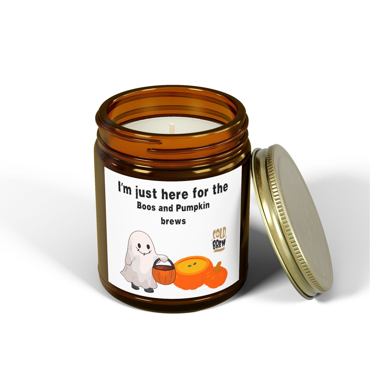 Halloween Scented Candle, Ghost Pumpkin Design, Cozy Home Decor, Fall Treats Gift, Autumn Vibes, Relaxation Candle