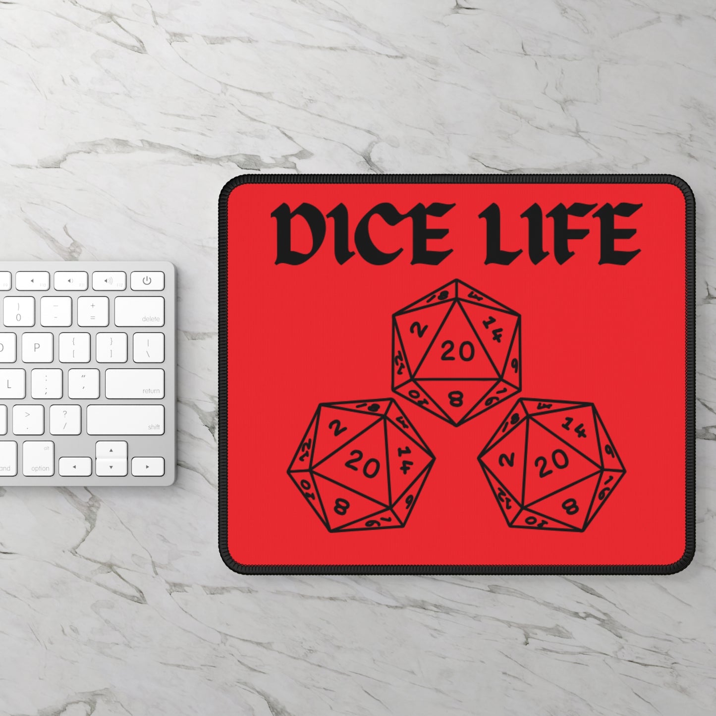 Dice Life Gaming Mouse Pad, RPG Accessories, Gamer Gift, D&D Mousepad, Unique Desk Decor, Gaming Supplies