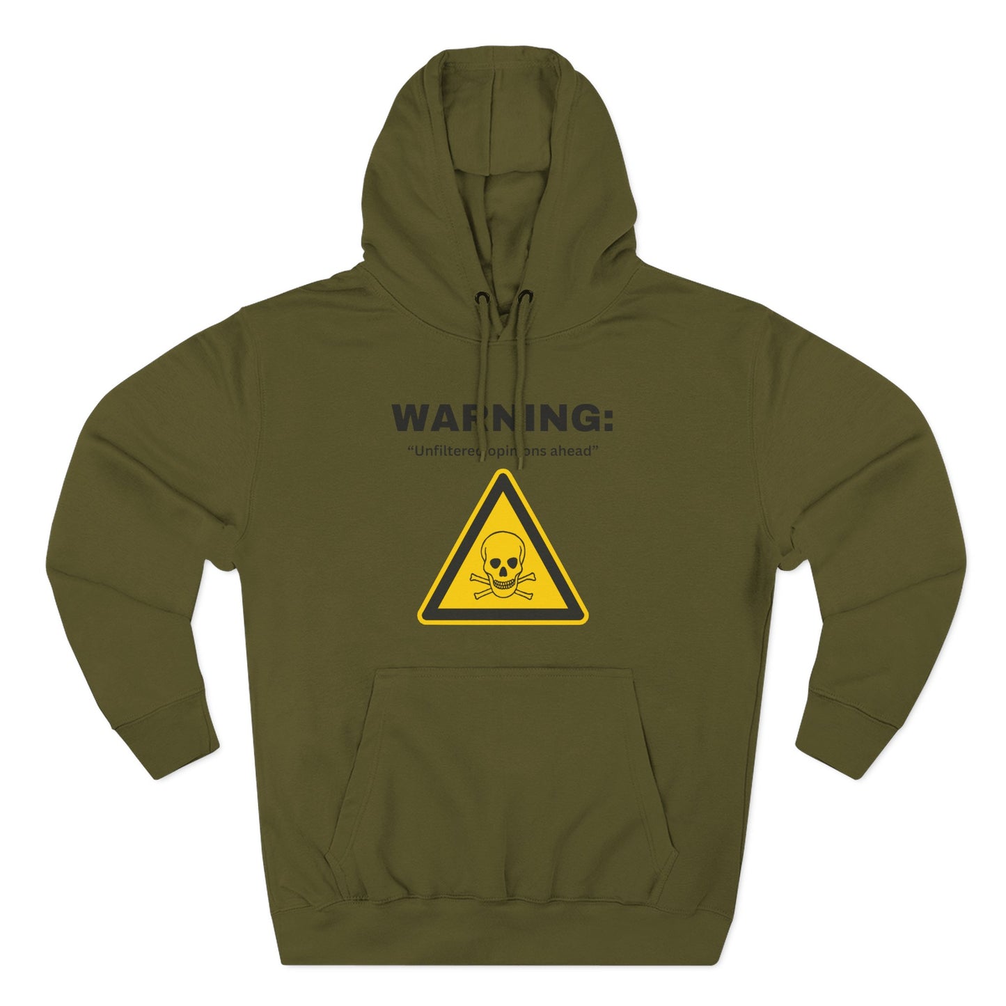 Warning Toxic Chemical Skull Triangle Hoodie | Hazard Symbol Graphic