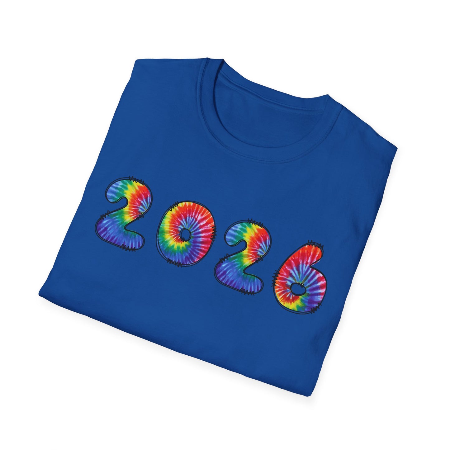Tie Dye 2026 T-Shirt | Colorful Swirl Number Tee