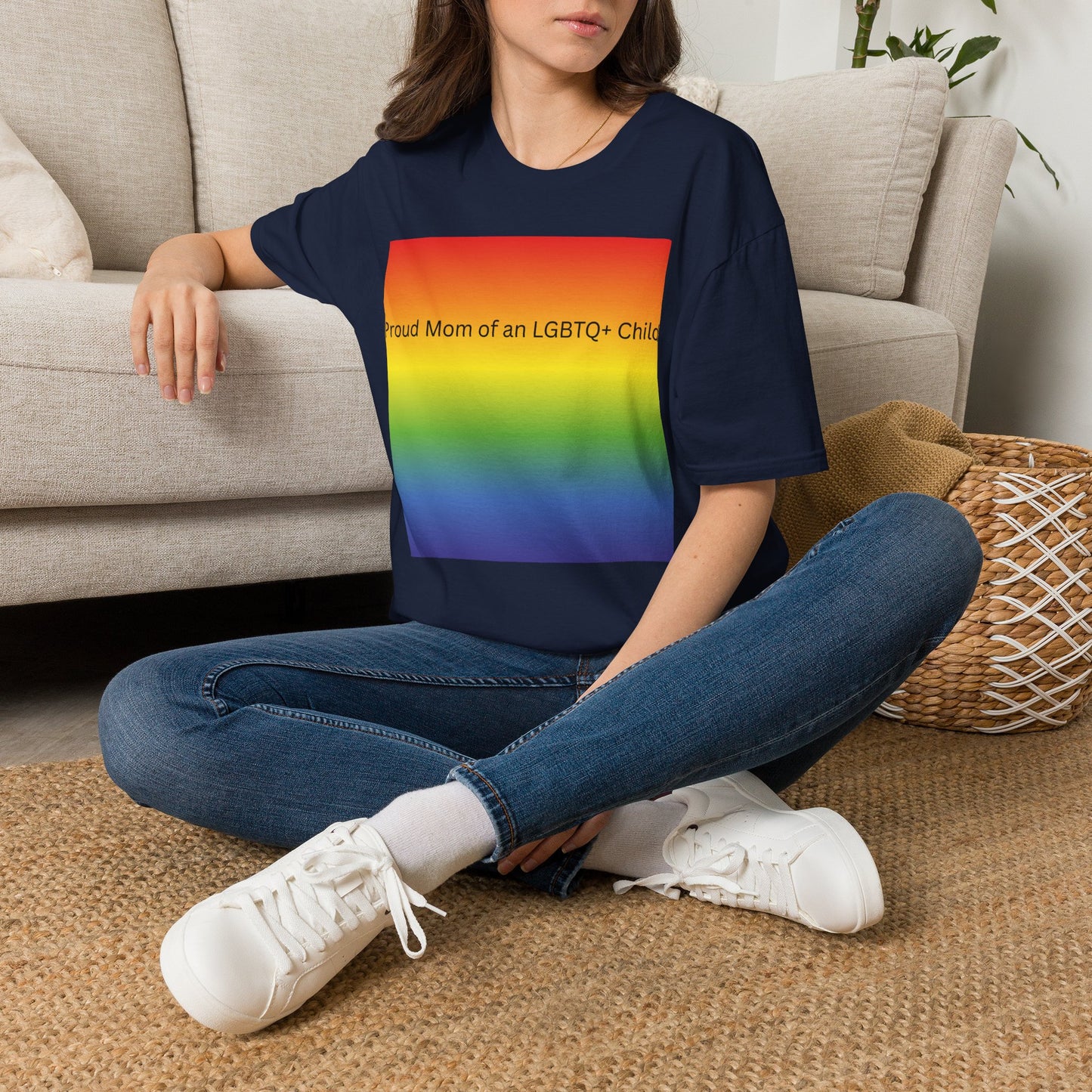 Proud Mom of an LGBTQ+ Child T-Shirt | Rainbow Pride Shirt