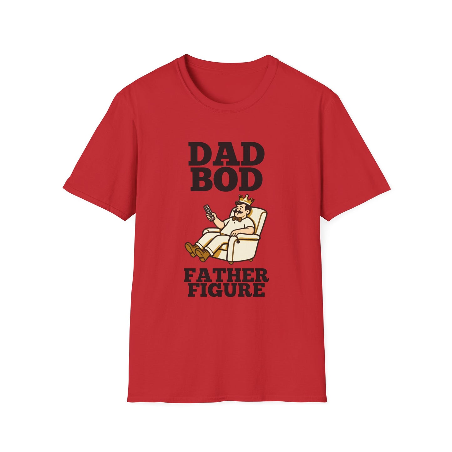Dad Bod King illustration T-Shirt | Father Figure typography tee