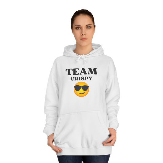 Cool College Hoodie - Team Crispy, Unisex Sweatshirt, Perfect for Students, Cozy Gift for Graduates, Casual Everyday Wear