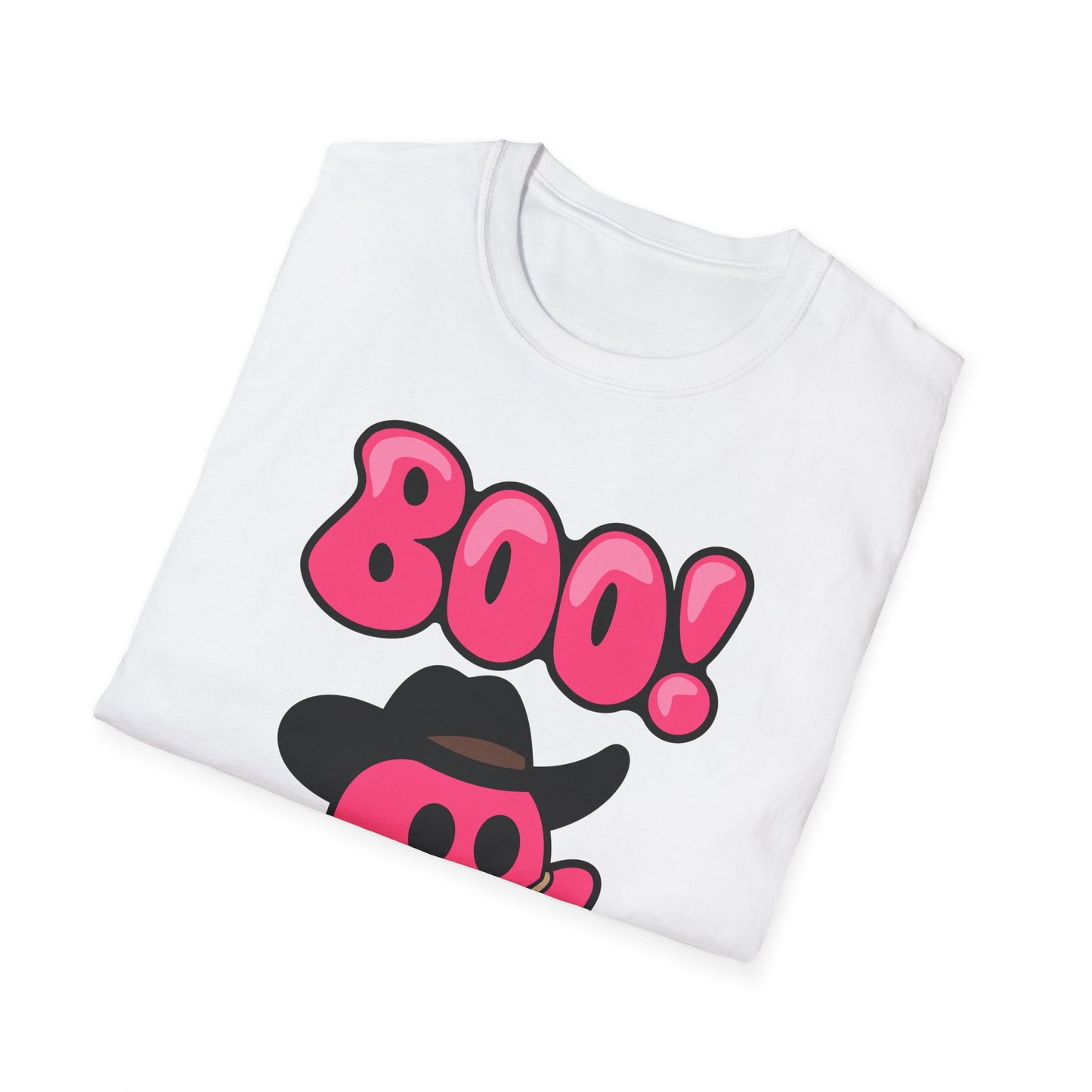 Cute Ghost Cowboy T-Shirt, Fun Graphic Tee, Unisex Halloween Apparel, Perfect Gift for Kids & Adults, Quirky Costume Tee