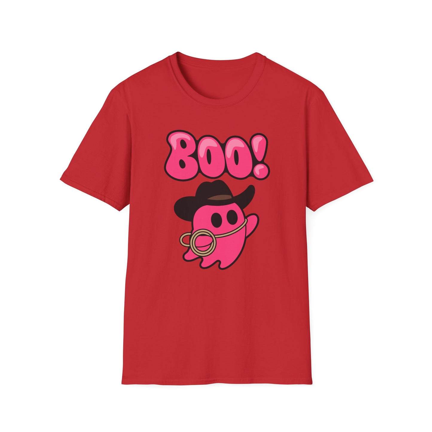Cute Ghost Cowboy T-Shirt, Fun Graphic Tee, Unisex Halloween Apparel, Perfect Gift for Kids & Adults, Quirky Costume Tee