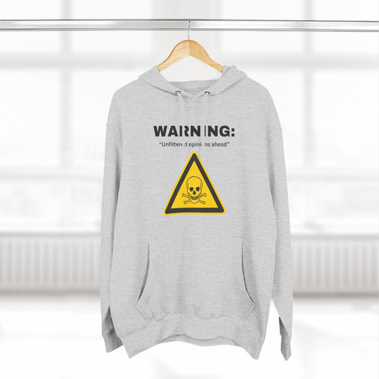 Warning Toxic Chemical Skull Triangle Hoodie | Hazard Symbol Graphic