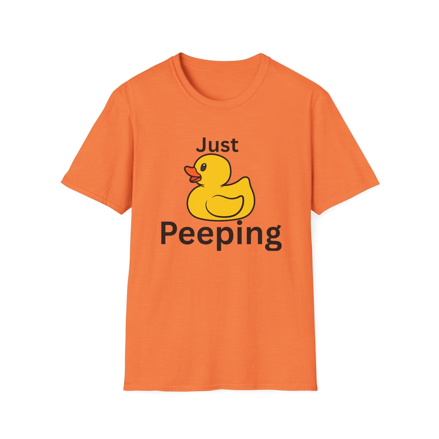 Just Peeping Duck T-Shirt, Fun Graphic Tee, Gift for Duck Lovers, Casual Apparel, Cute Gift for Birthdays