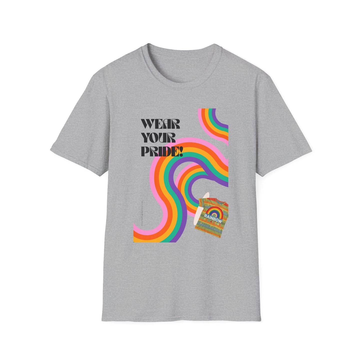 Wear Your Pride T-Shirt | Rainbow Waves LGBT Pride Tee