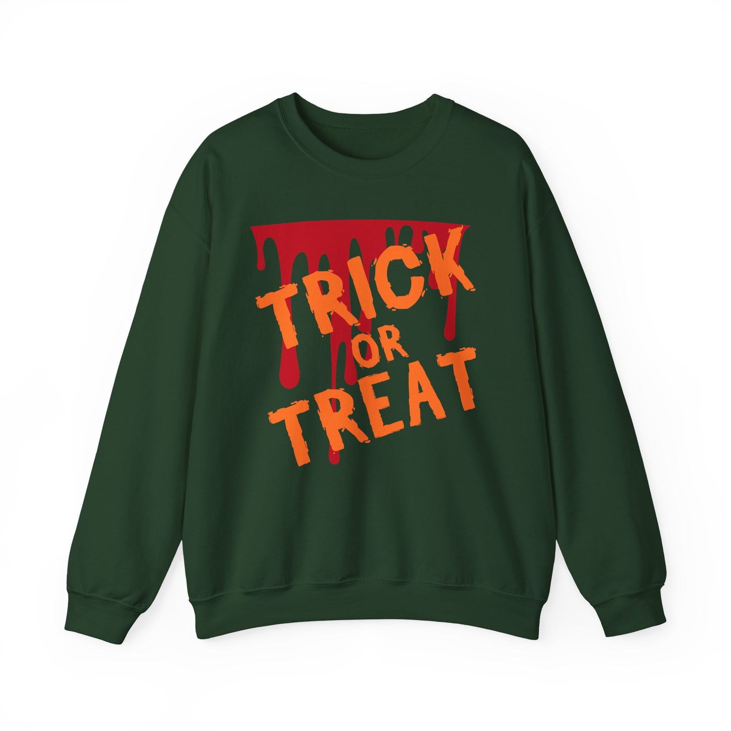 Halloween-Inspired Crewneck Sweatshirt | Cozy Unisex Sweater, Trick or Treat Design, Fall Fashion, Spooky Season Apparel