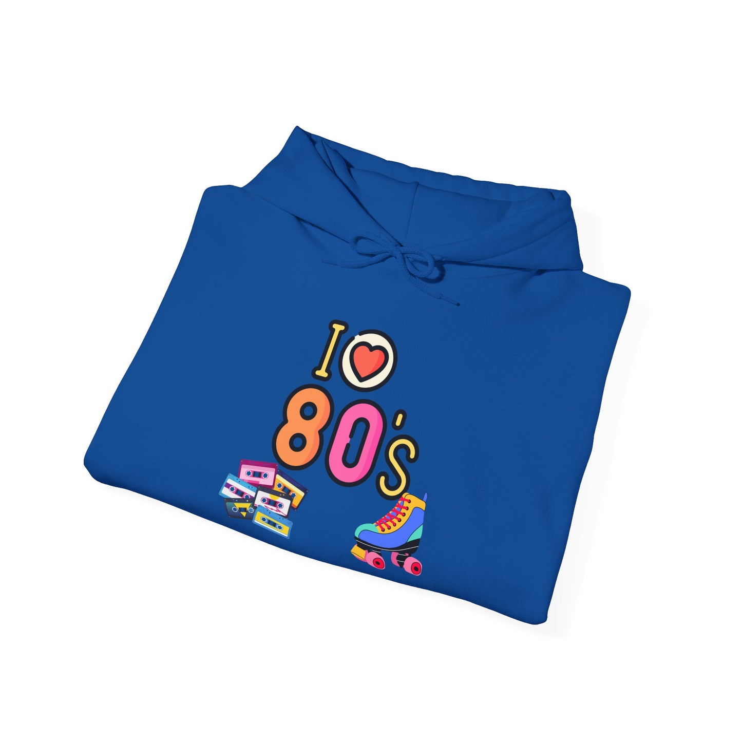I Love 80s Roller Skate Hoodie | Retro 80s Neon Graphic