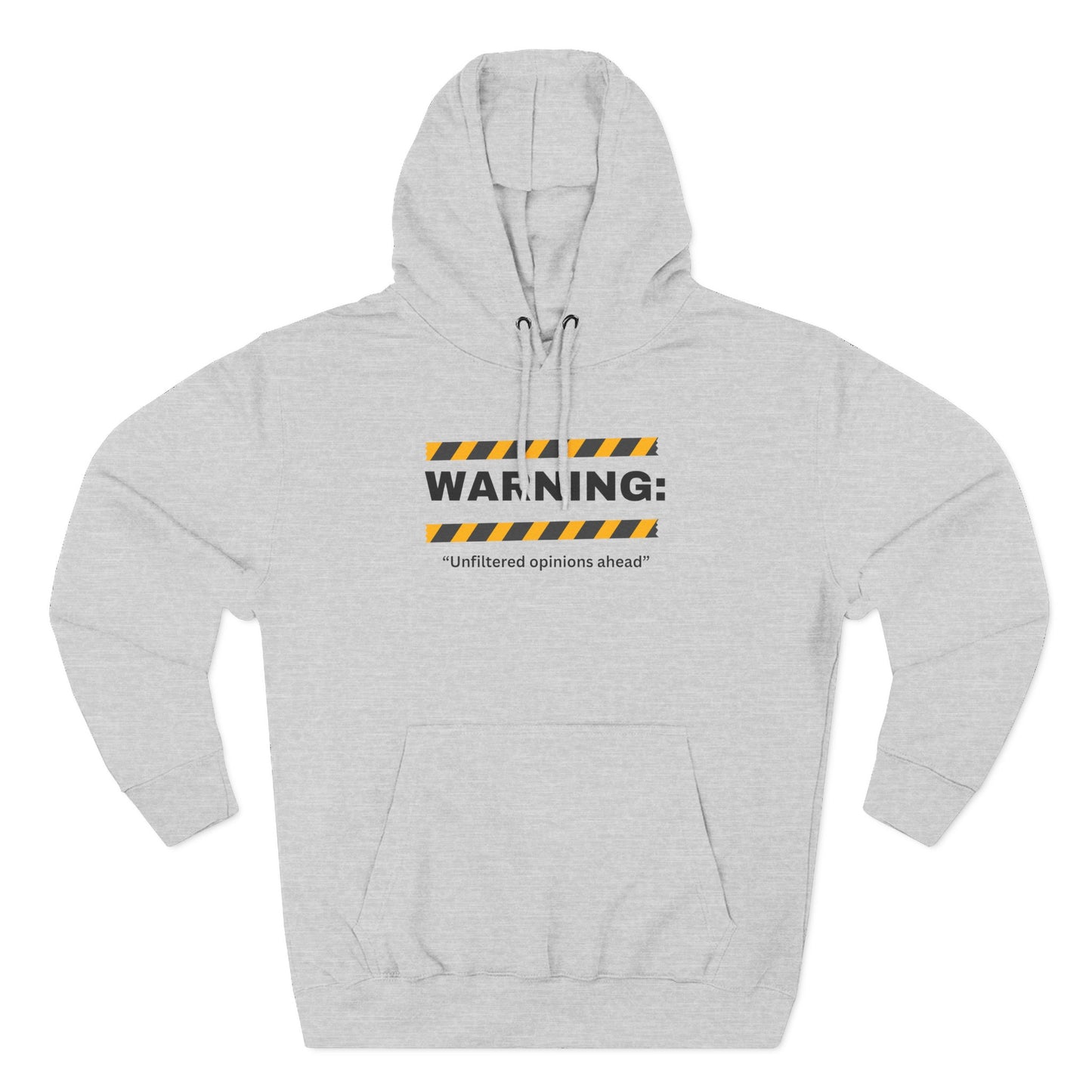 Warning: Unfiltered Opinions Ahead Hoodie | Humor, Caution Tape Design