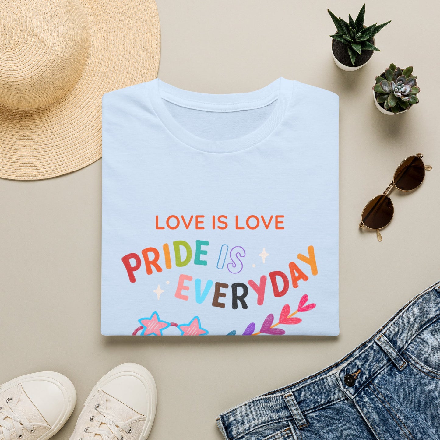 Love Is Love Pride Is Everyday T-Shirt | Rainbow Typography