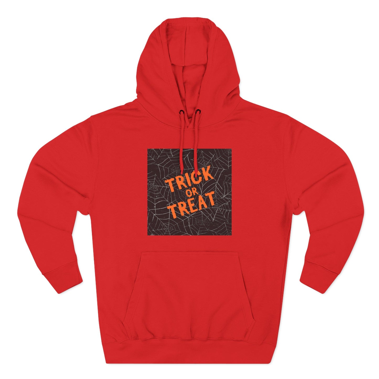 Halloween Trick or Treat Fleece Hoodie, Cozy Fall Apparel, Perfect for Costume Parties, Autumn Chill, Ghostly Gatherings, Comfortable Gift