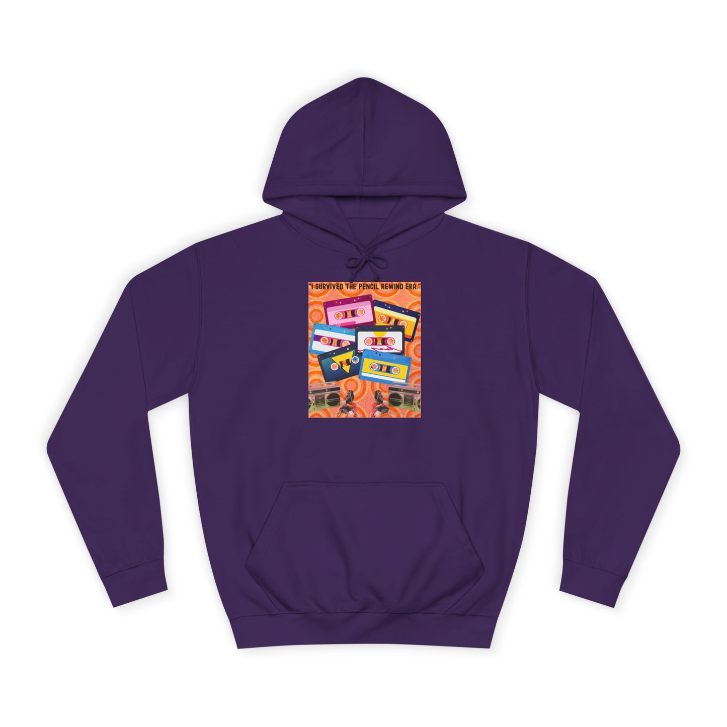 Colorful Retro College Hoodie, Unisex College Sweatshirt, Graphic Hoodie for Students, Cozy Casual Wear, Gift for College Students