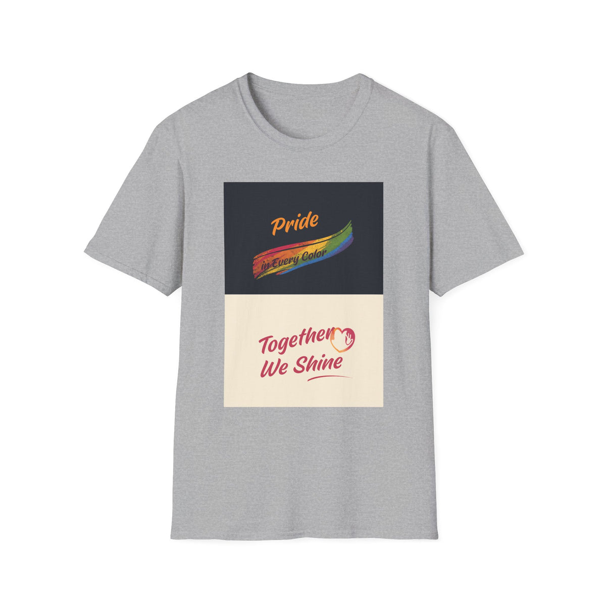 Pride Rainbow Brushstroke Together We Shine T-Shirt | LGBTQ+ Pride Tee