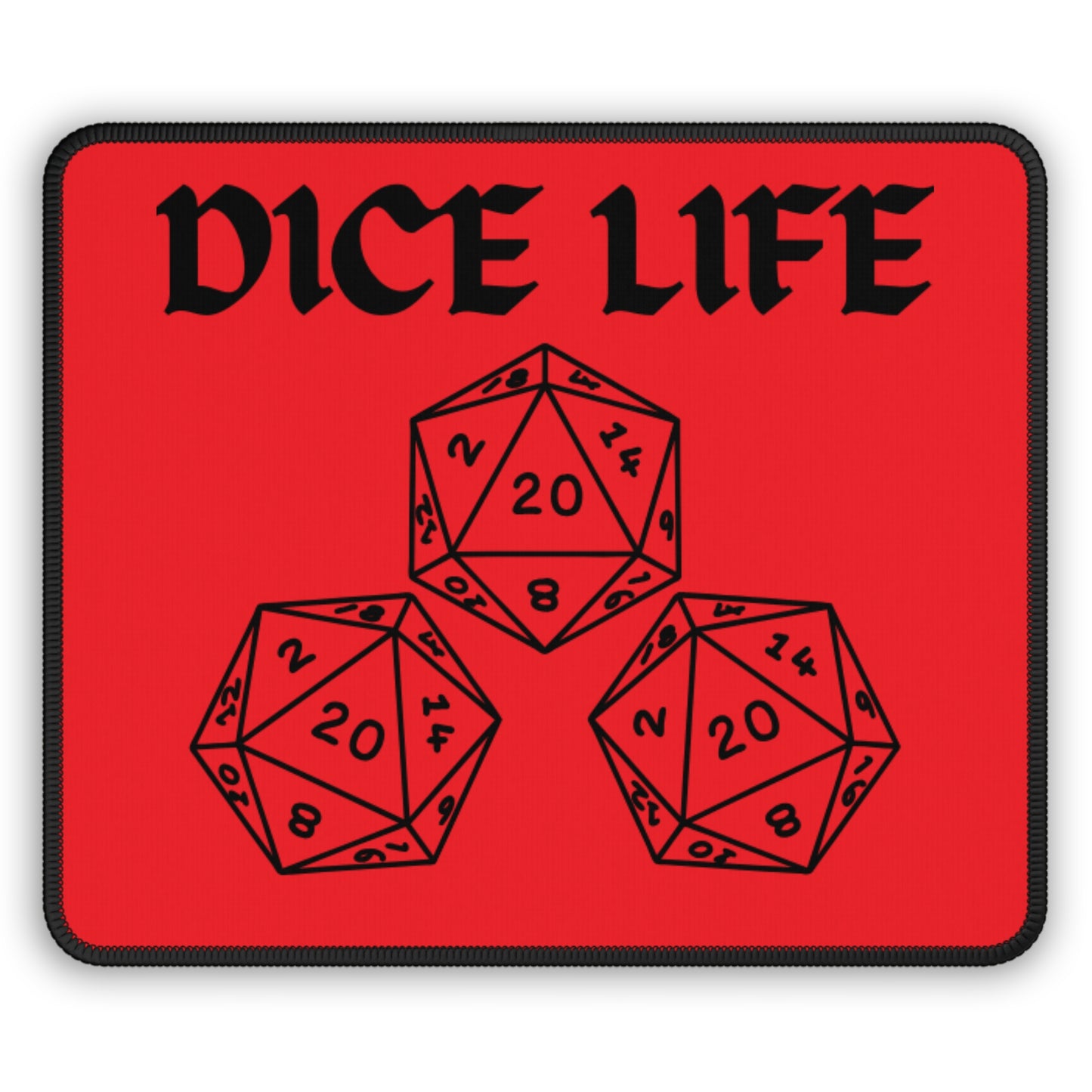 Dice Life Gaming Mouse Pad, RPG Accessories, Gamer Gift, D&D Mousepad, Unique Desk Decor, Gaming Supplies