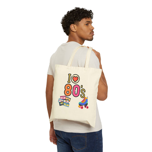 I  80s Roller Skate Tote Bag | Retro Cassette Tape 1980s Design