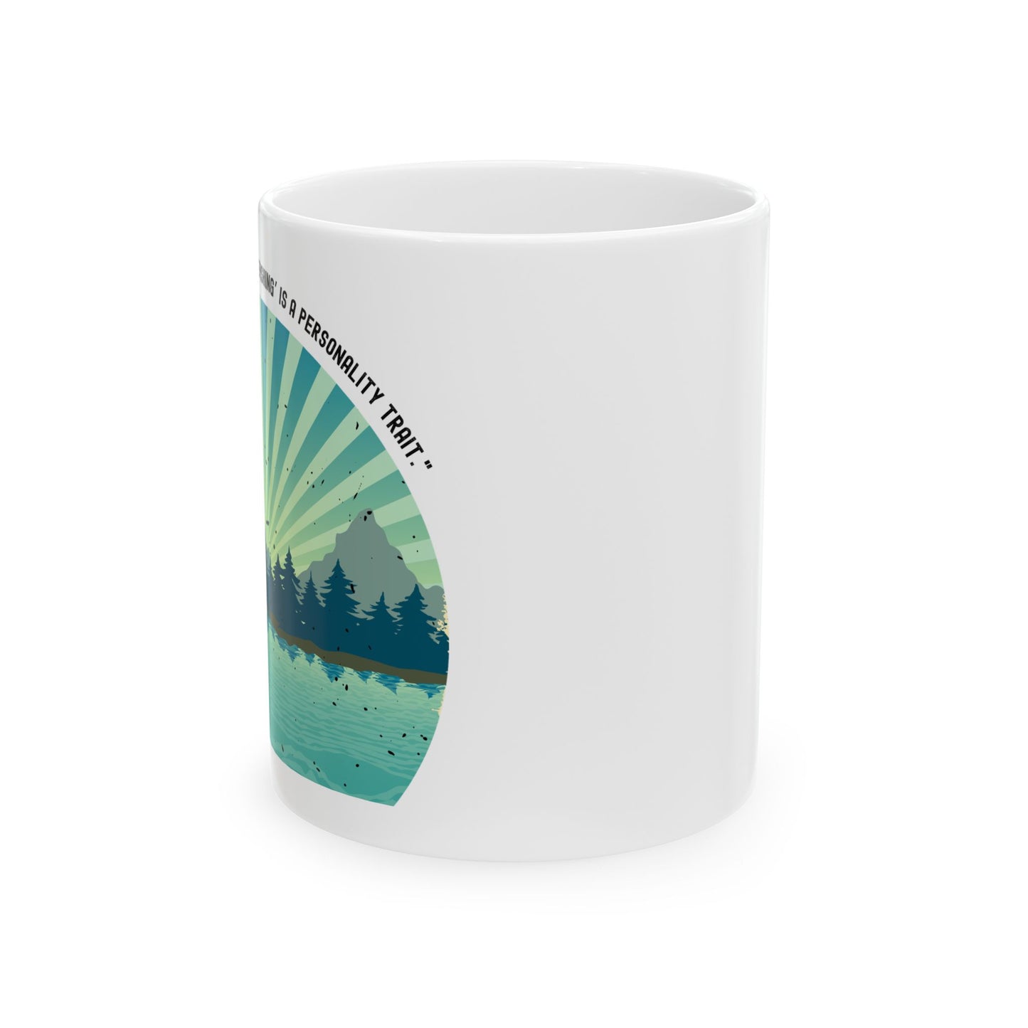 Nature-Inspired Ceramic Mug for Coffee Lovers, Adventure Gift, Hiking Mug, Eco-Friendly Cup, Personalized Nature Vibes