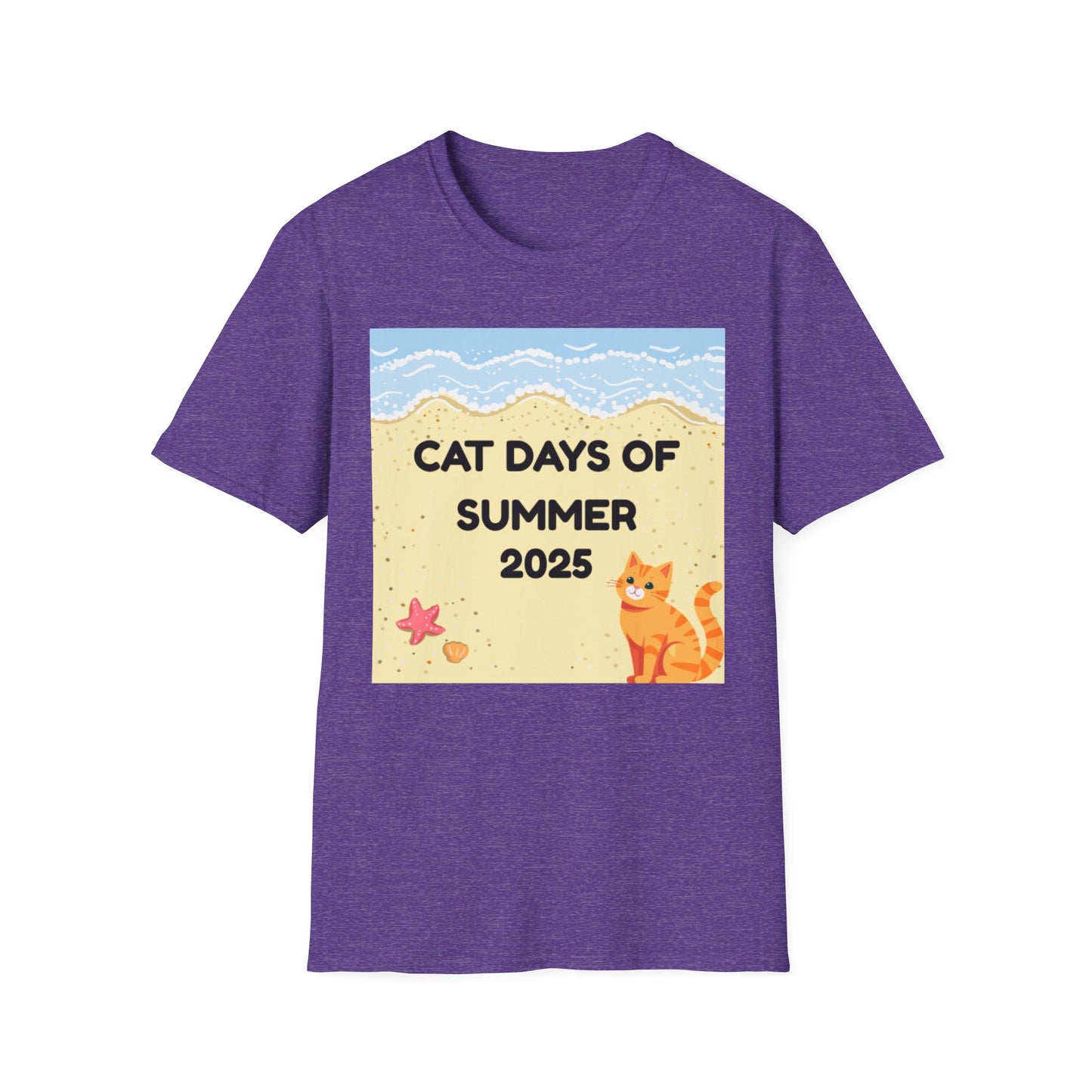 Cat Days of Summer T-Shirt, Fun Summer Tee, Cat Lover Gift, Beach Vibe Shirt, Summer Party Attire, 2025 Celebration T-Shirt