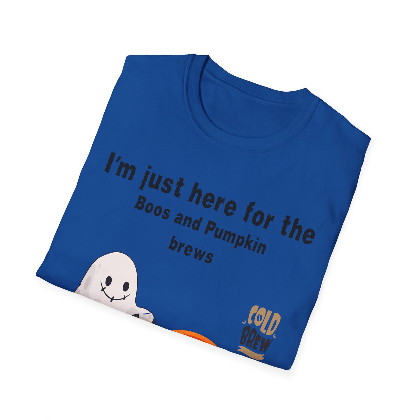 Halloween Ghostly Vibes T-Shirt, Boo's and Pumpkin Brews Tee, Unisex Casual Wear, Autumn Fashion, Spooky Season Clothing
