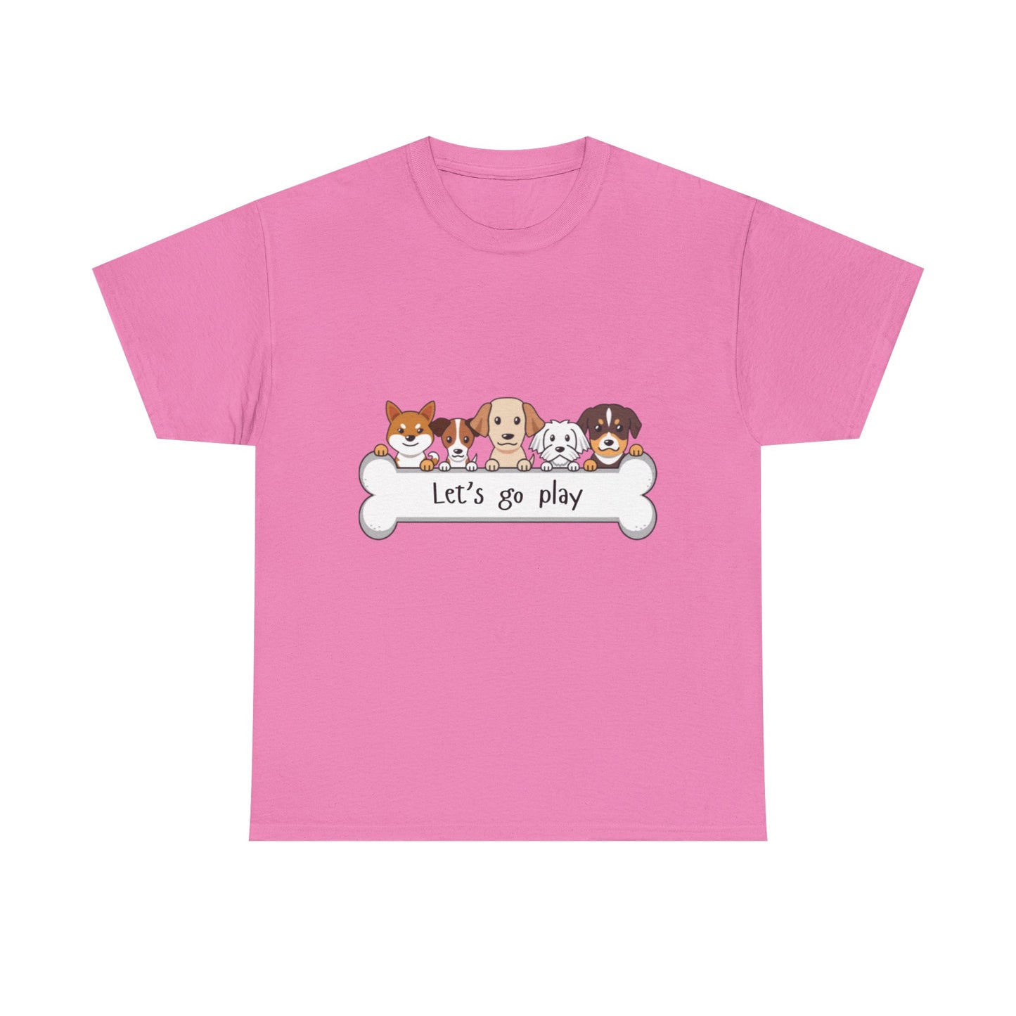 Let's Go Play Dog Lover Tee, Cute Pet T-Shirt, Animal Lover Gift, Unisex Cotton Shirt, Dog Mom Tee, Playful Pet Apparel