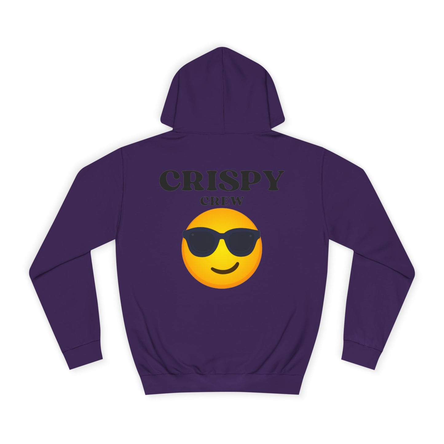 Crispy Emoji Unisex College Hoodie, Cool College Apparel, Casual Wear, Gift for Students, Trendy Fashion Piece, Classy Loungewear
