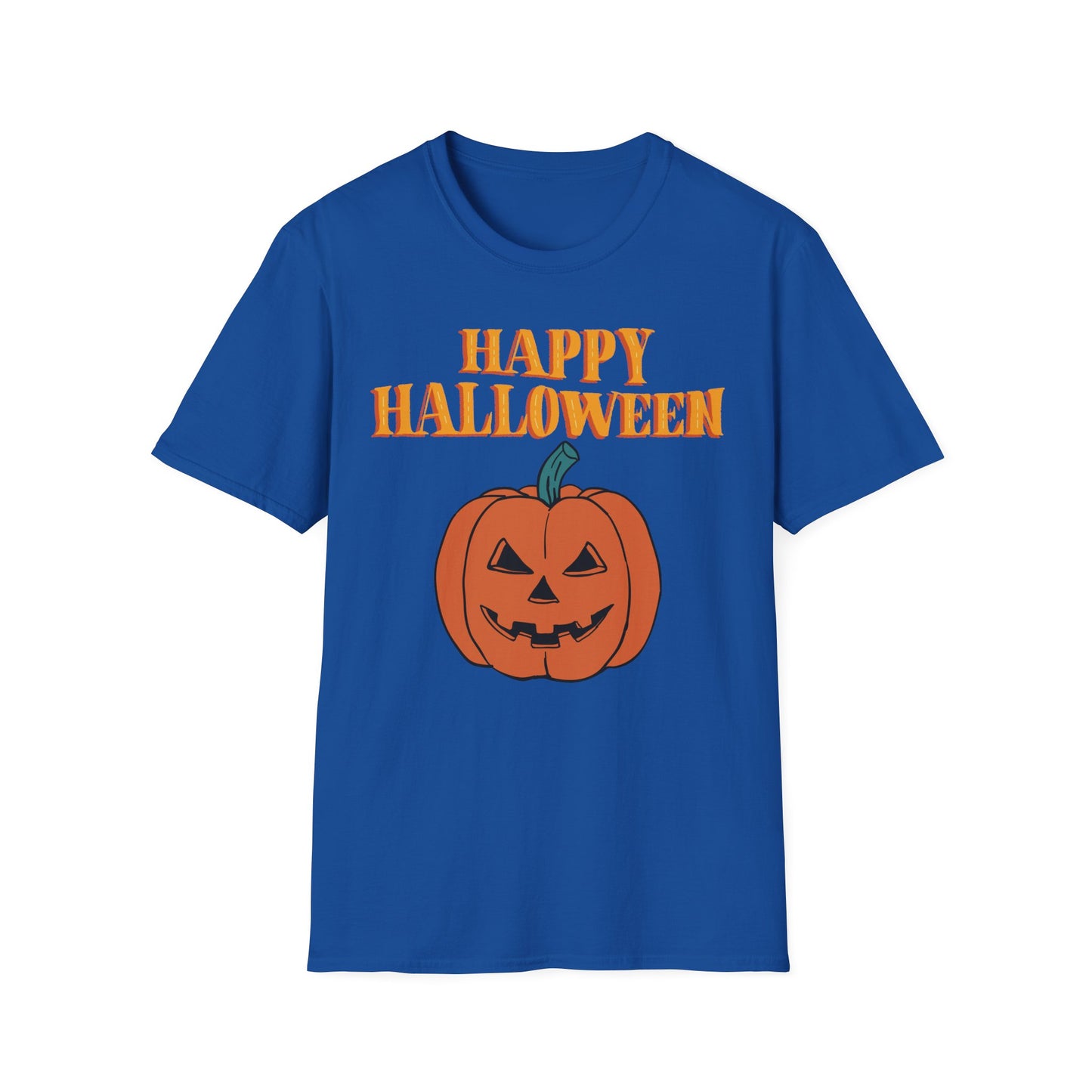 Happy Halloween Pumpkin Unisex T-Shirt, Halloween Apparel, Fall Outfit, Pumpkin Shirt, Spooky Season Tee, Gift for Halloween Lovers
